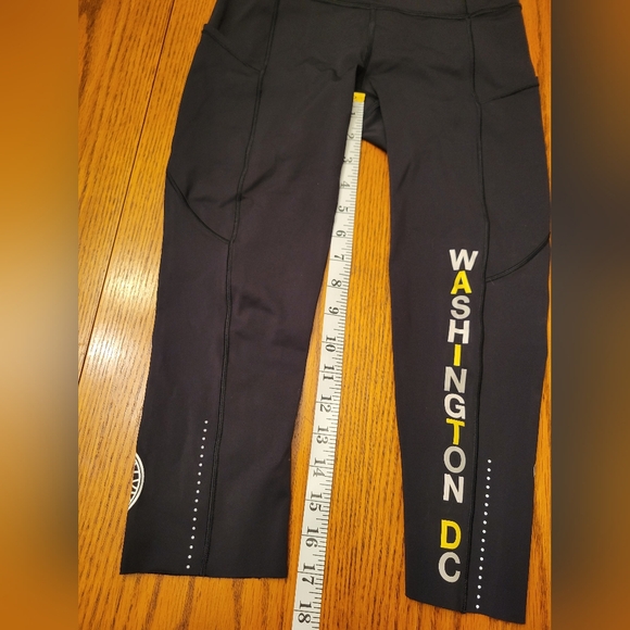 Lululemon Fast & Free Crop II *Nulux 19" SoulCycle Washington DC Black Size 4 - Picture 13 of 14